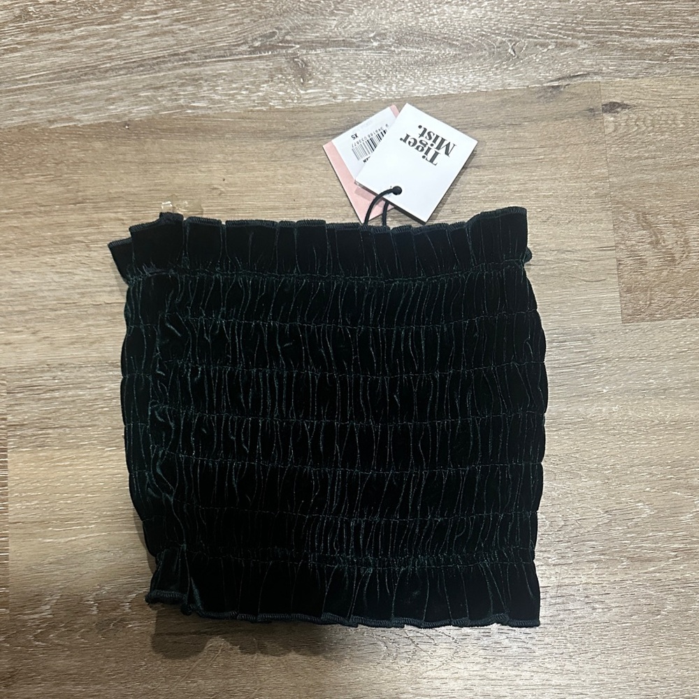 Tiger Mist Dark Green Smocked Shirt - velvet